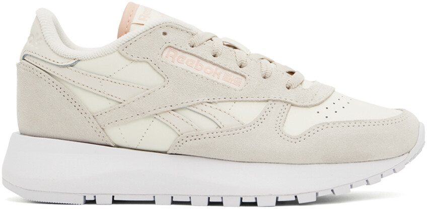 

Классические кожаные кроссовки Off-White и Taupe Reebok Classics