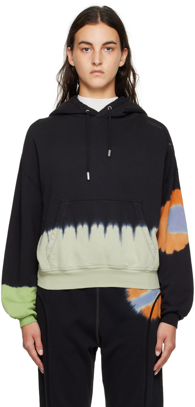 

Черный укороченный худи Eckhaus Latta