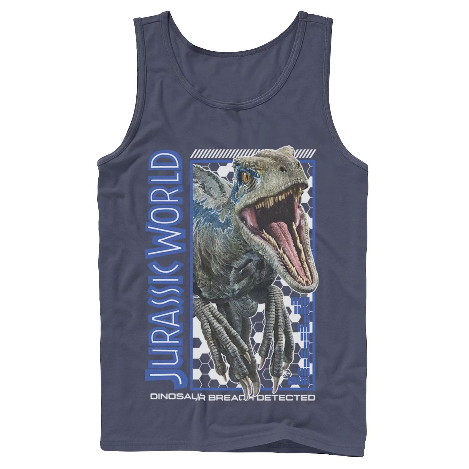 

Мужская майка Jurassic World Two Blue Dino Breach Licensed Character