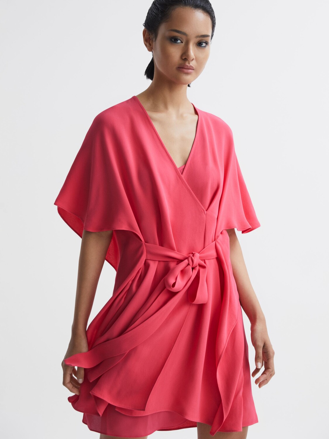 

Платье Reiss Peony с V-образным вырезом, розовое