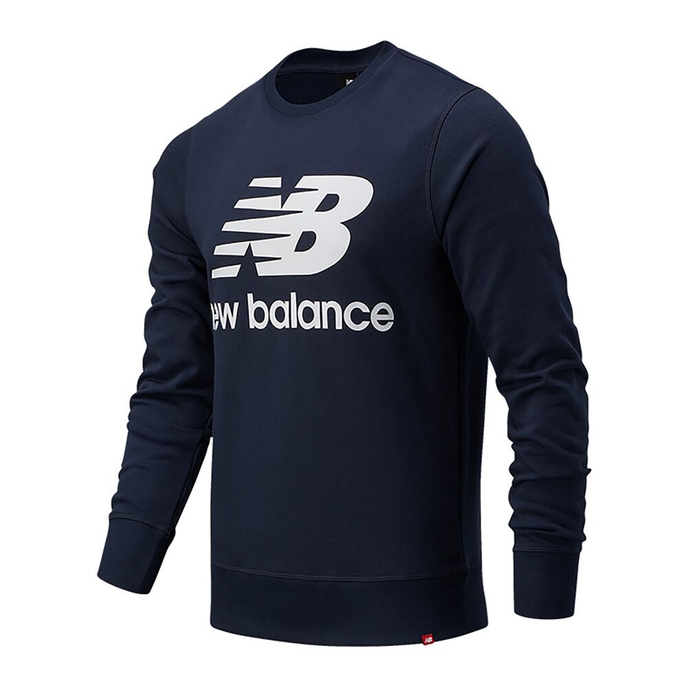 

Толстовка New Balance Essentials Stacked Logo Crew, синий