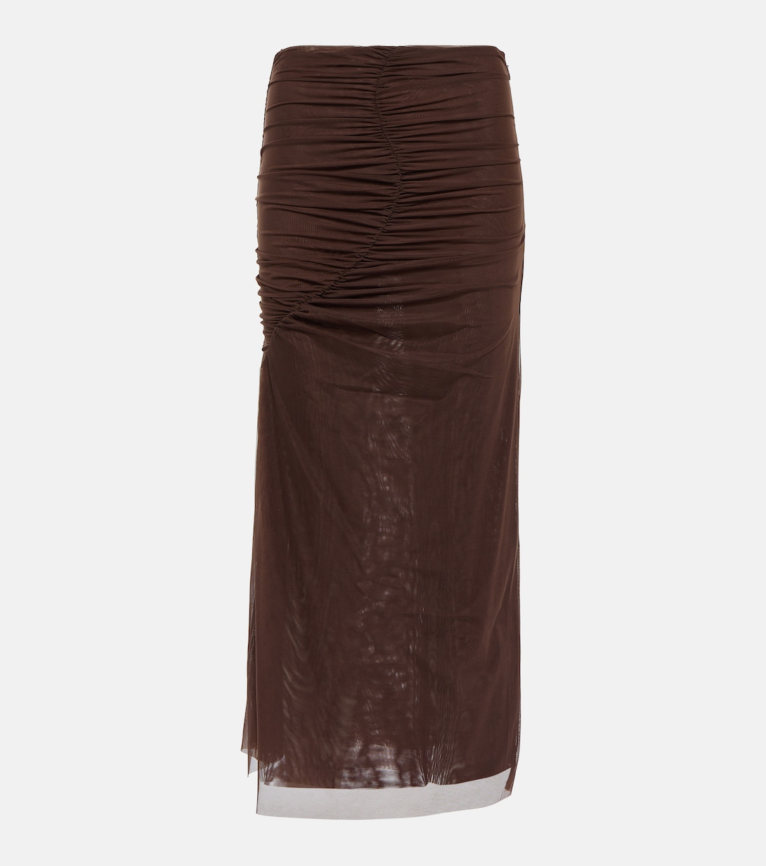 Сетчатая юбка миди Jacques со сборками SIR, коричневый