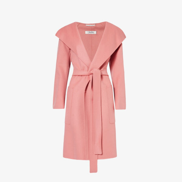 

Шерстяное пальто Priscilla с поясом S Max Mara, розовый