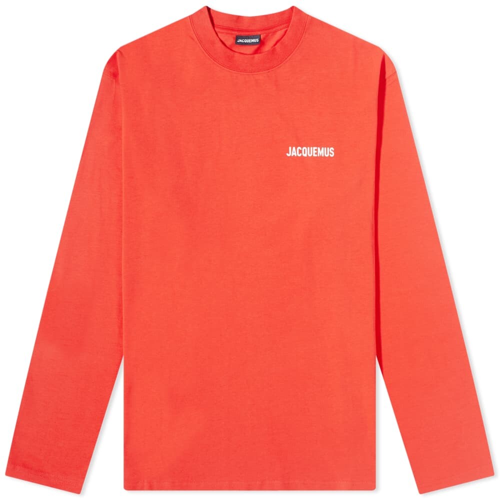 

Футболка с длинным рукавом и классическим логотипом Jacquemus, красный