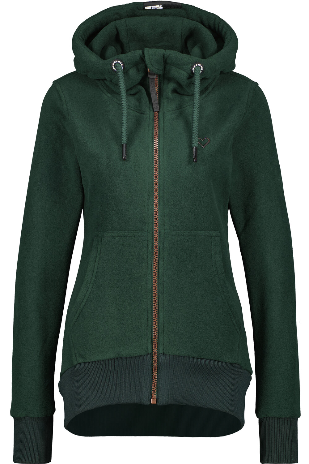 

Толстовка alife and kickin Fleecejacke, Kapuzenfleecejacke,, Kapuzen YasminAK F, цвет dark forest
