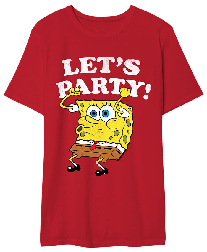 Мужская футболка с рисунком «Губка Боб» Let's Party AIRWAVES, красный цена и фото