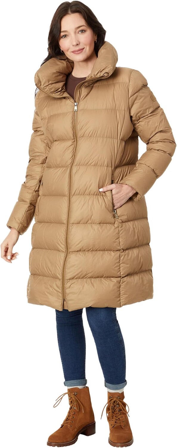 

Толстовка 3/4 Down Roll Out Hoodie LAUREN Ralph Lauren, цвет Classic Camel