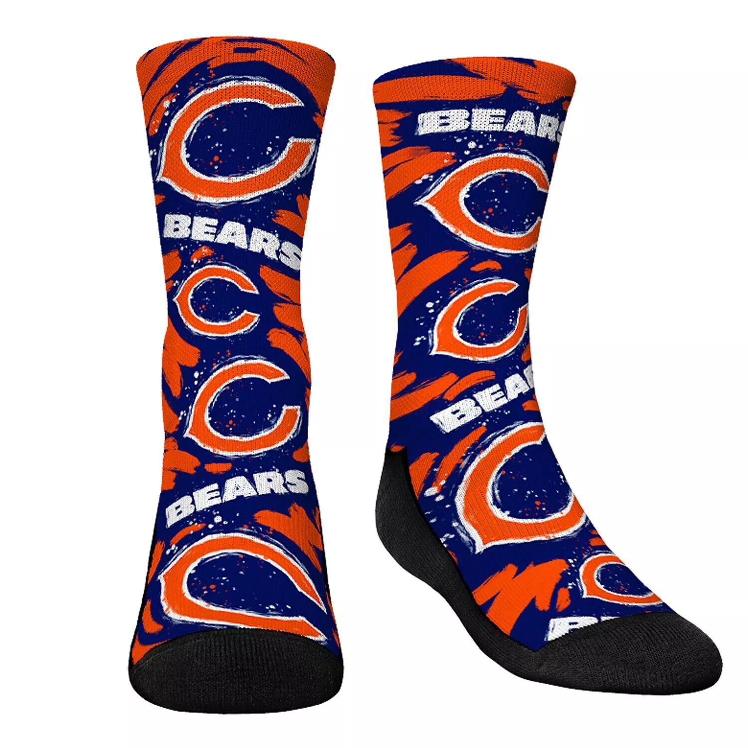 

Молодежные носки Rock Em Носки Chicago Bears с логотипом и краской Crew Unbranded