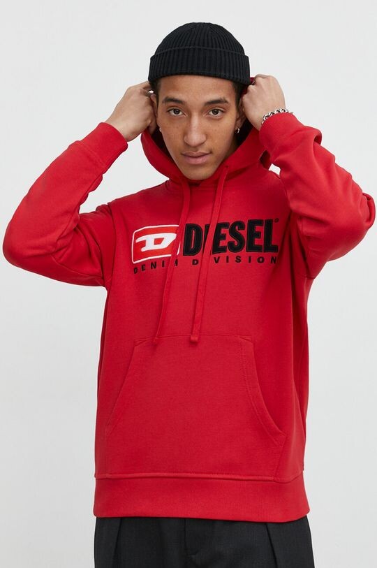 

Хлопковая толстовка Diesel, красный