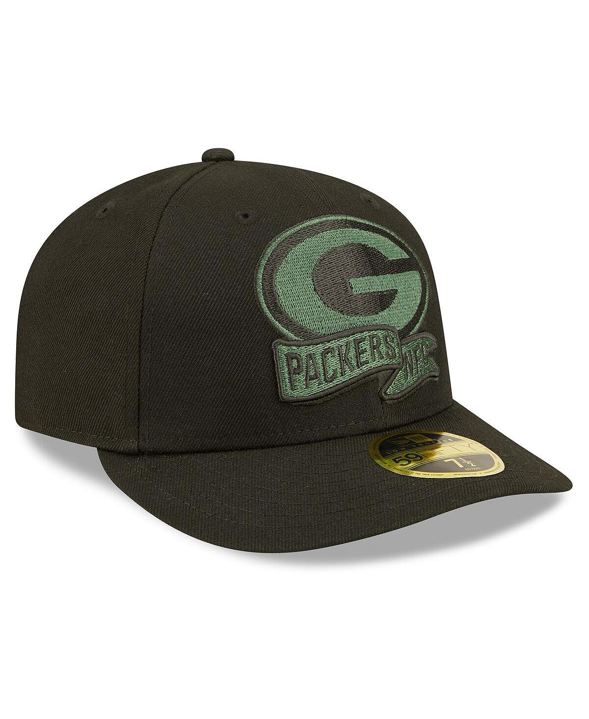 

Мужская черная Green Bay Packers 2022 Sideline 59FIFTY Низкопрофильная приталенная шляпа в стиле поп-музыки New Era