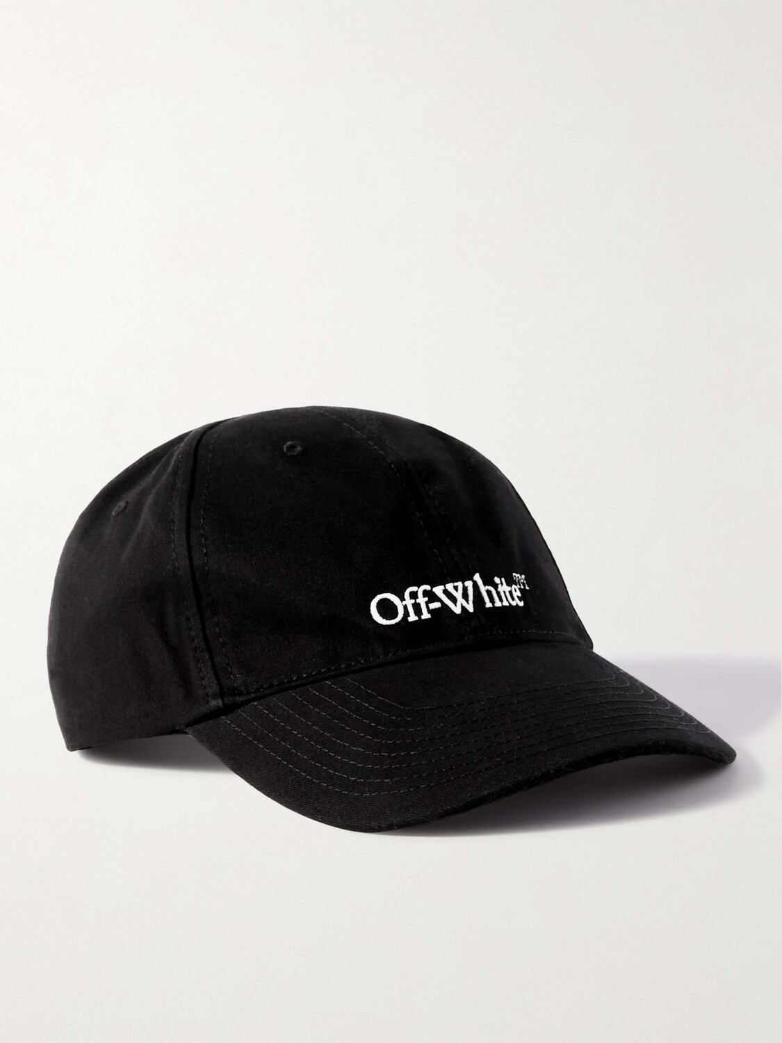 

Бейсболка из хлопкового габардина с вышитым логотипом OFF-WHITE, черный