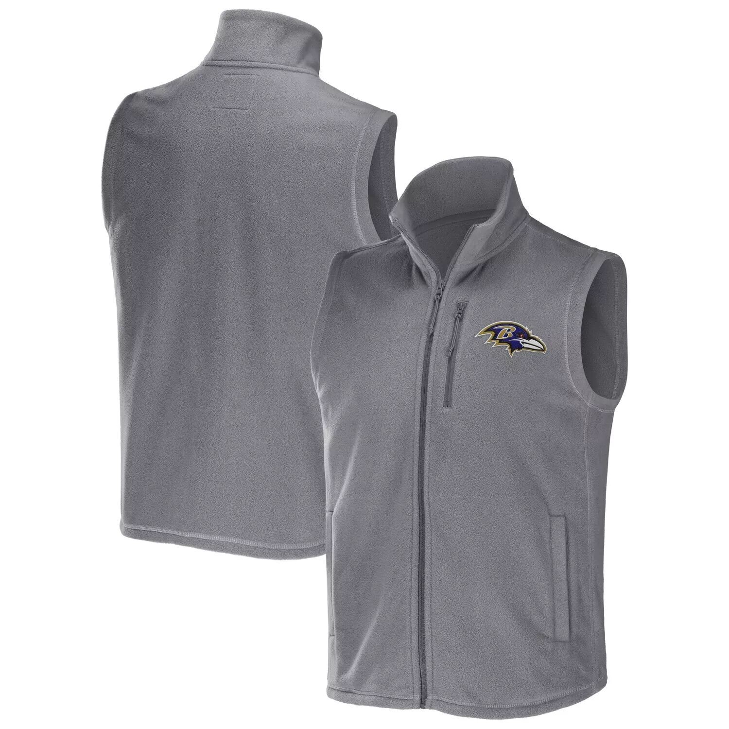 

Мужской флисовый жилет с молнией во всю длину из коллекции NFL x Darius Rucker от Fanatics Grey Baltimore Ravens