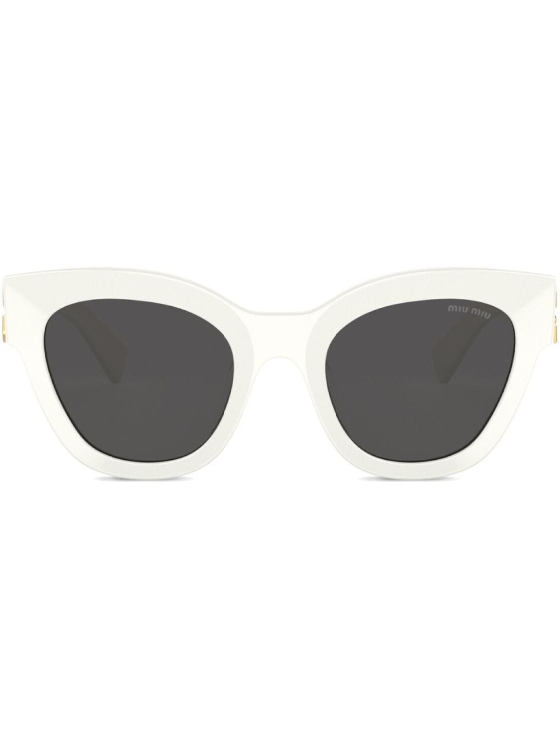 

Солнцезащитные очки Glimpse в оправе 'кошачий глаз' Miu Miu Eyewear, белый