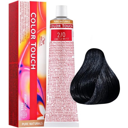 Полуперманентная краска для волос Professionals Color Touch № 2/0, 60 мл, Wella wella professionals краска для волос color touch 9 0 яркий блондин 60 мл