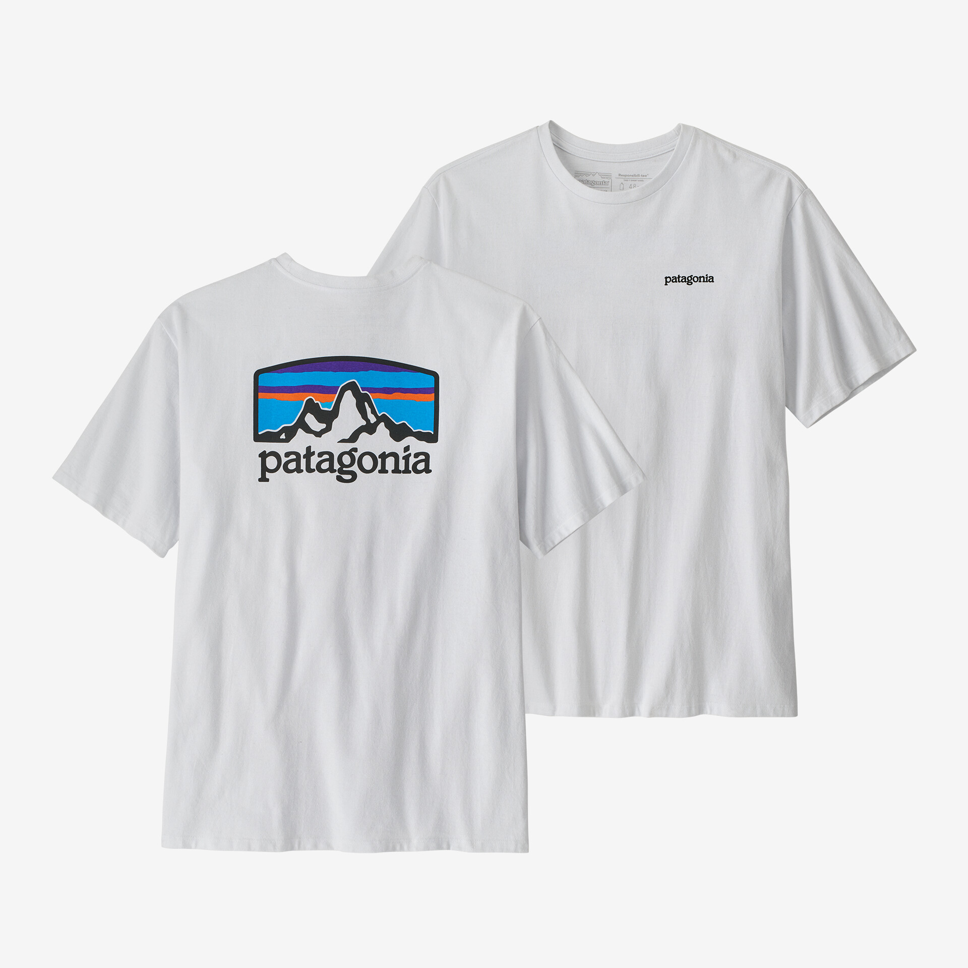 Мужская футболка Fitz Roy Horizons Responsibili Patagonia, белый футболка patagonia patagonia long sleeved fitz roy horizons responsibili tee