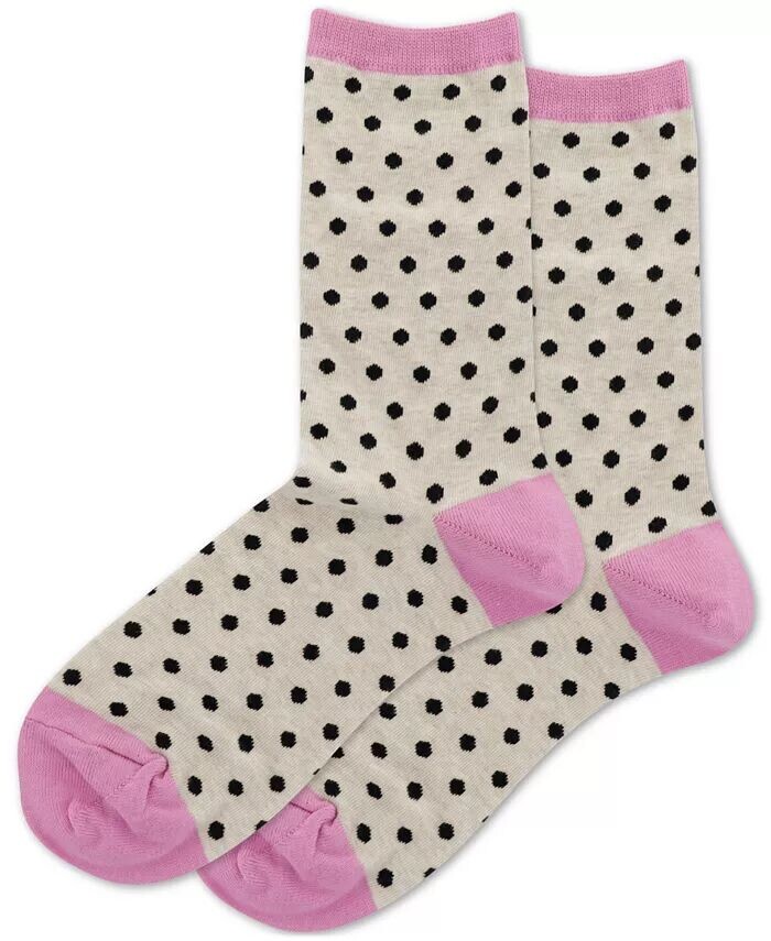 

Женские маленькие носки в горошек для экипажа Hot Sox, бежевый