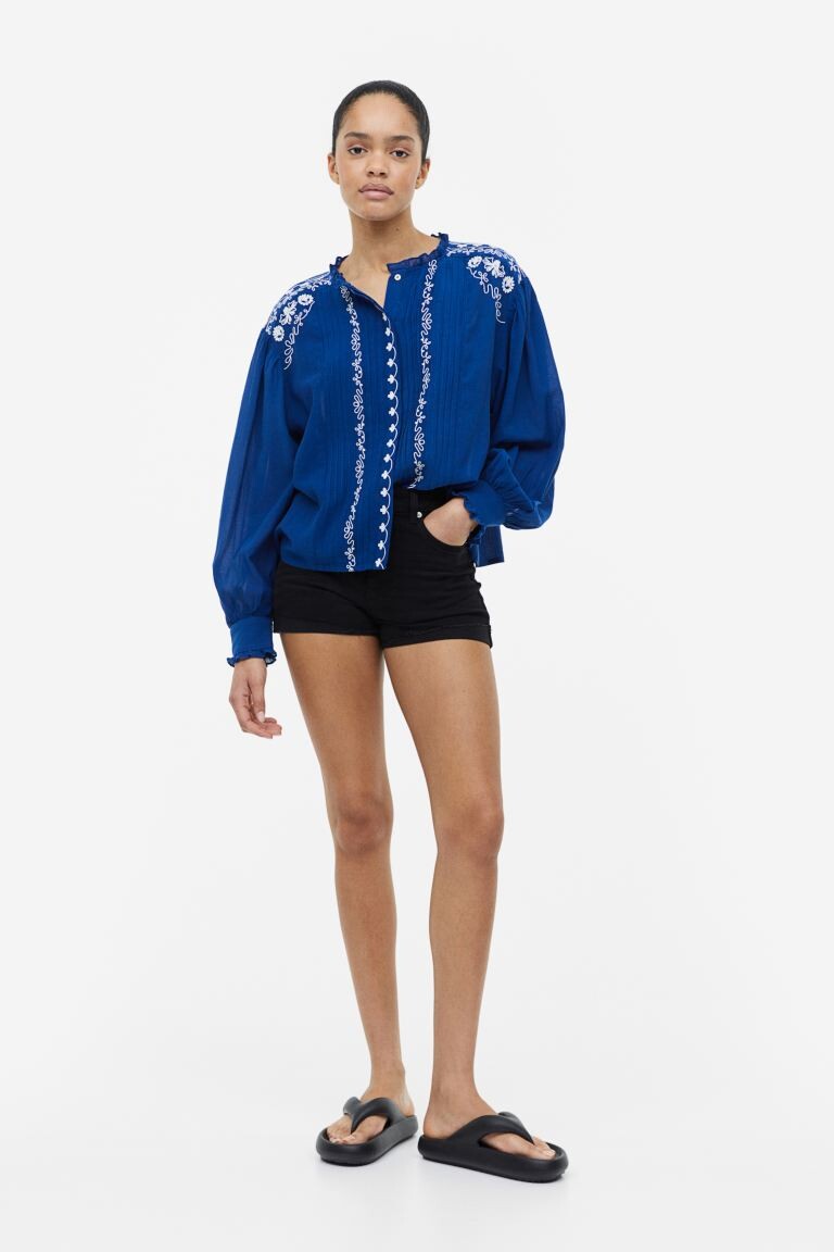 

Узкие джинсовые шорты обычного размера H&M