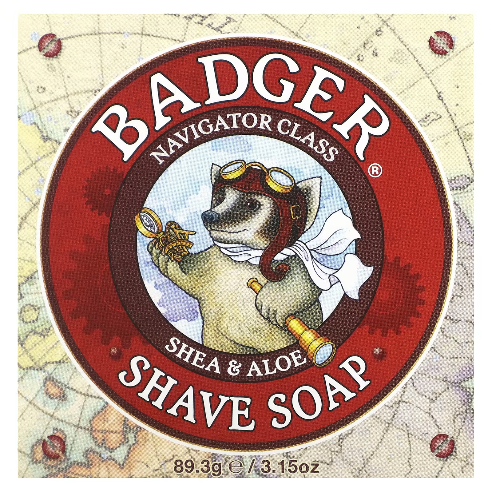 Мыло для бритья Badger Company Navigator Class Shea & Aloe 3,15 унции (89,3 г) мыло твердое для бритья proraso мыло для бритья питательное с маслом сандала и маслом ши
