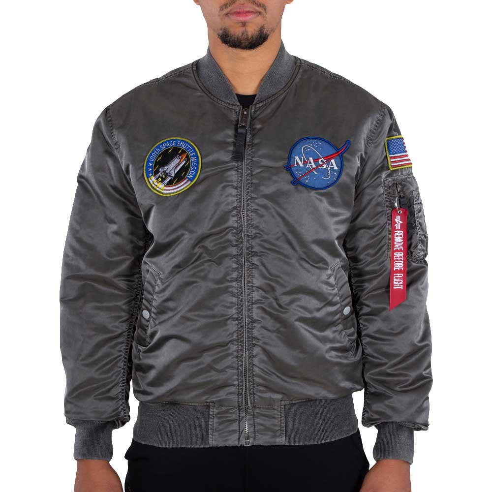 

Куртка Alpha Industries MA-1 VF NASA Battlewash, серый