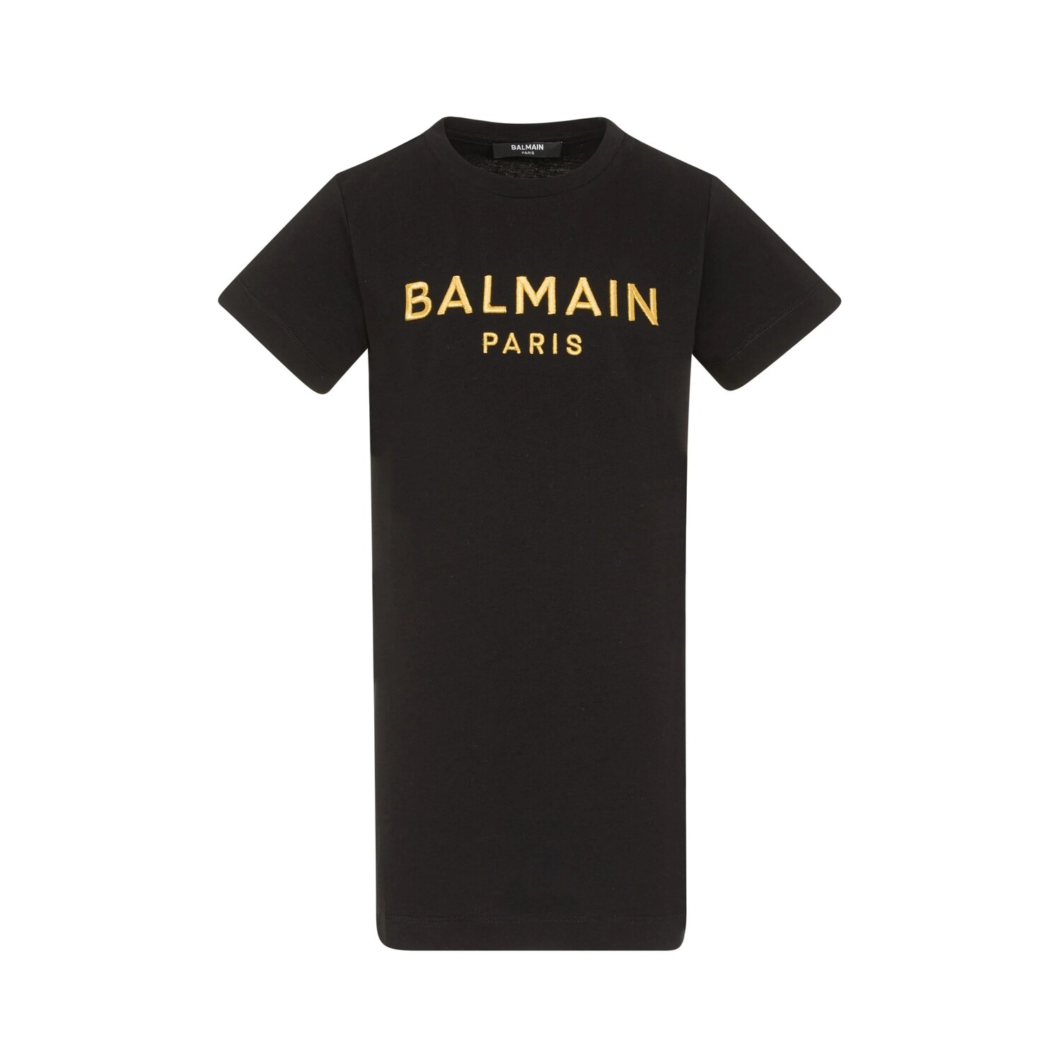 

Черное платье с логотипом Balmain, черный