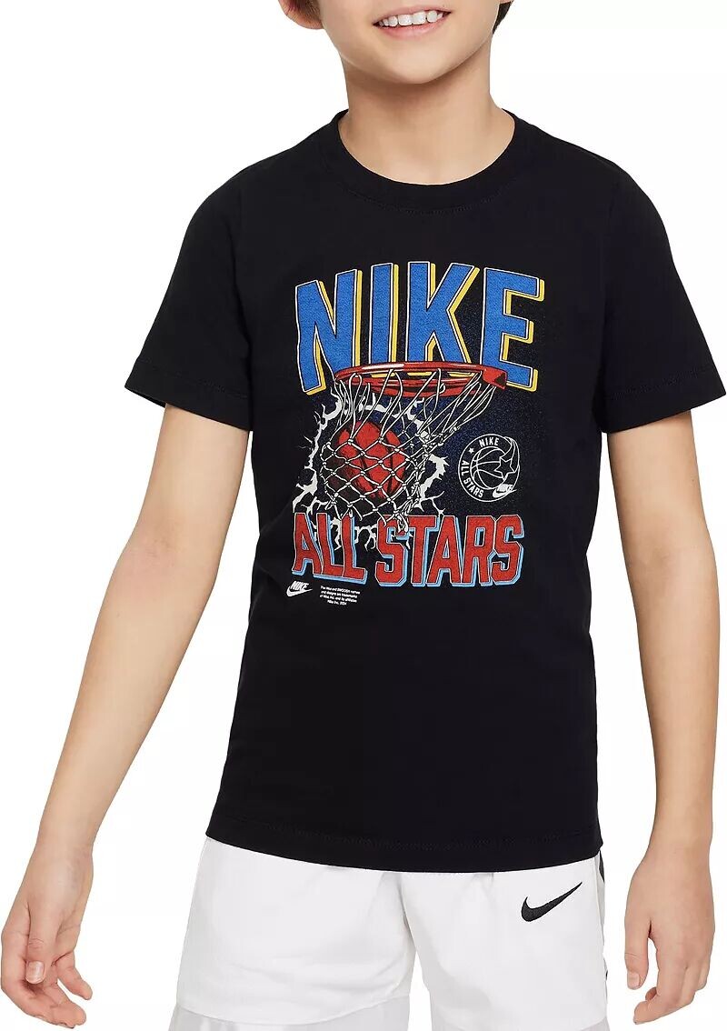 

Футболка Nike Sportswear Stars Takedown для мальчиков с рисунком, черный