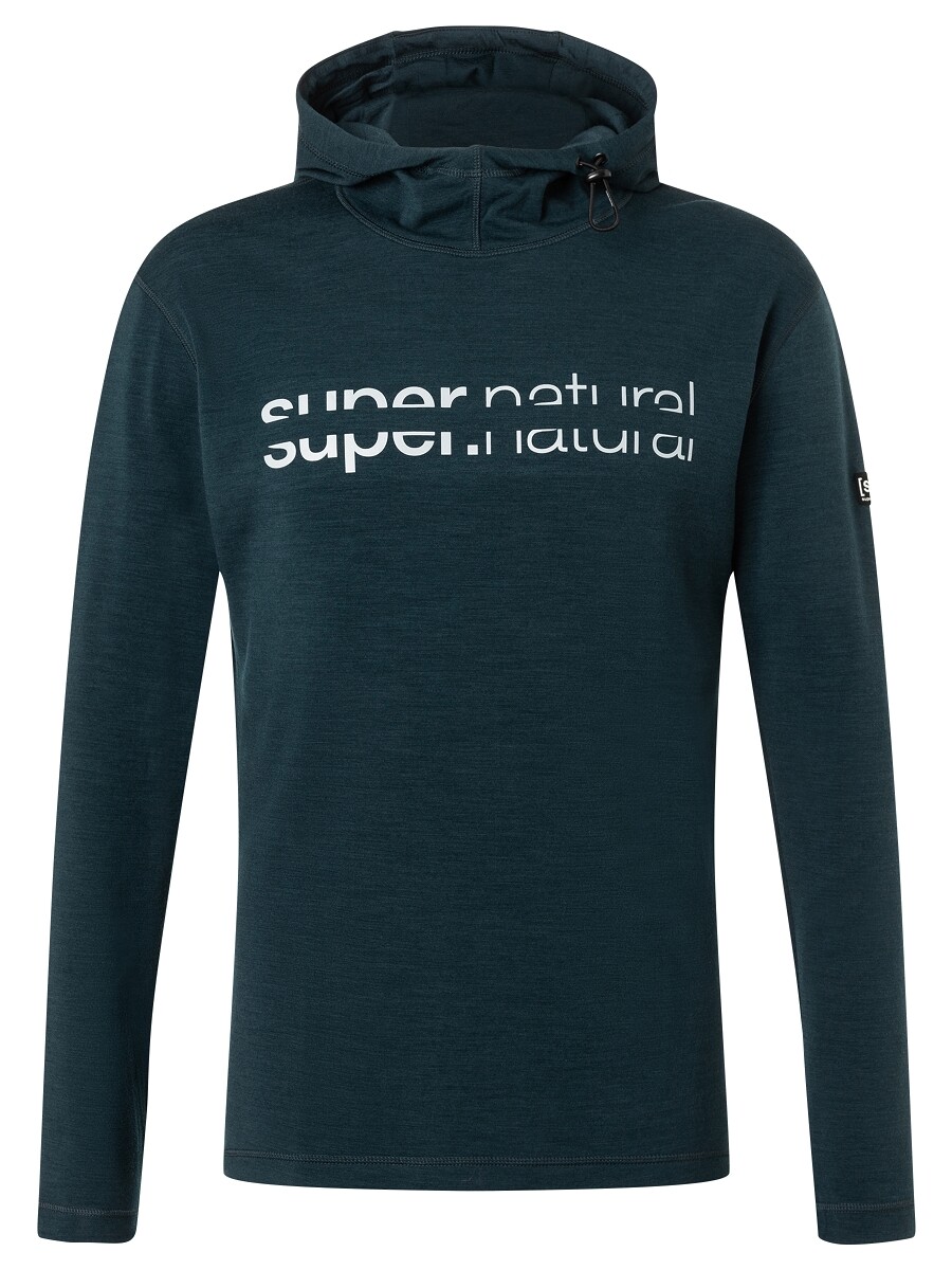 

Рубашка super.natural Merino Hoodie, синий