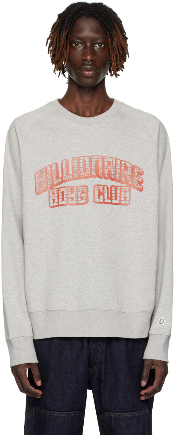 

Серый свитшот с принтом Billionaire Boys Club