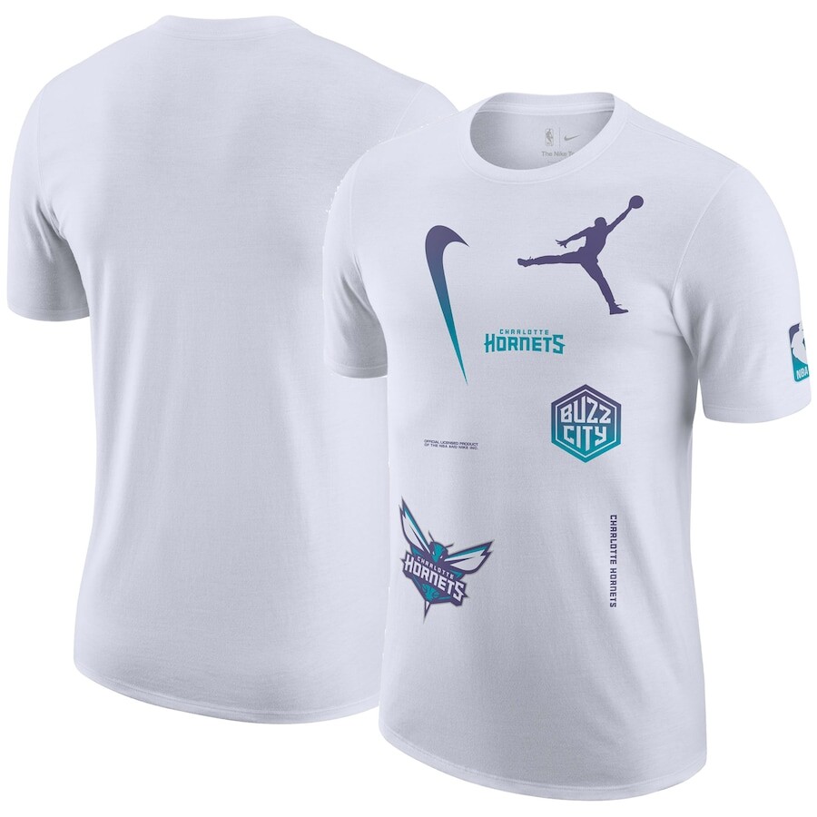

Футболка с коротким рукавом Jordan Brand Charlotte Hornets, белый