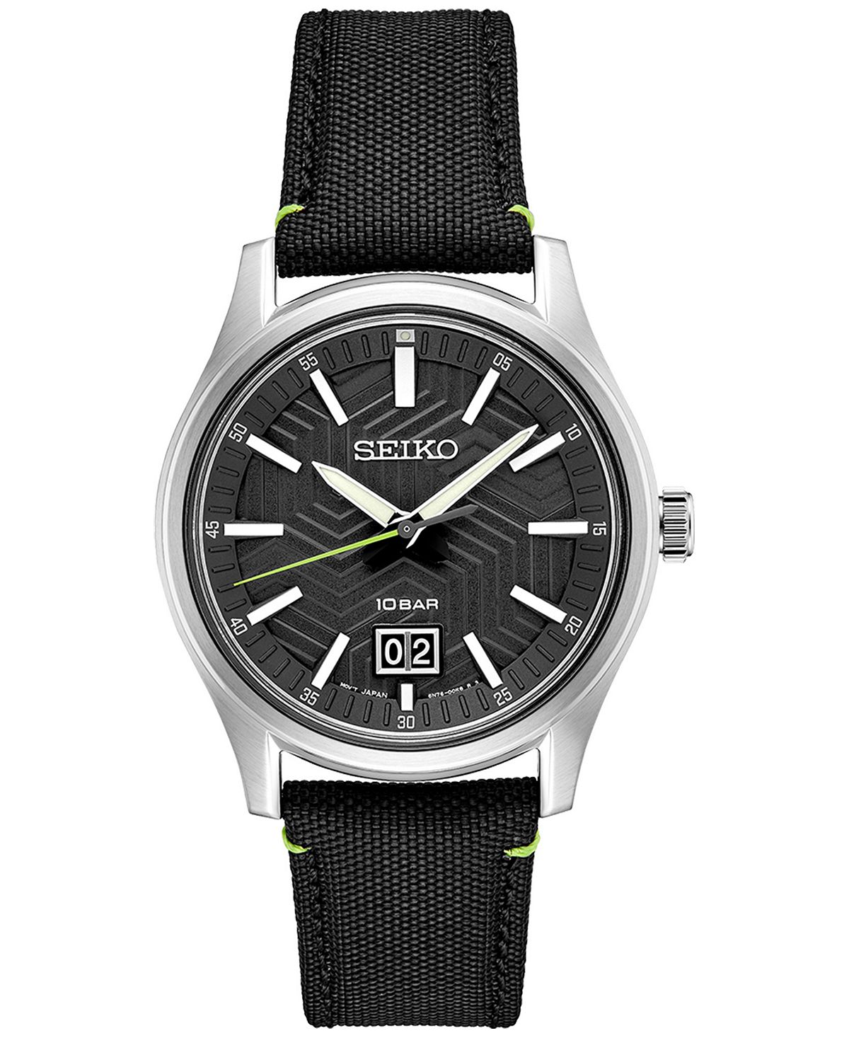 Мужские часы Essentials с черным нейлоновым ремешком, 40 мм Seiko унисекс смарт часы vivomove 3 style с черным нейлоновым ремешком 24 1 мм garmin черный