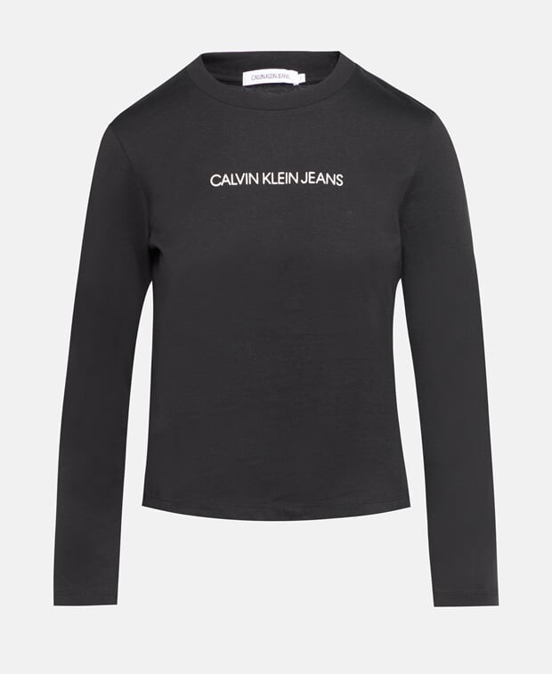

Топ с длинными рукавами Calvin Klein, черный
