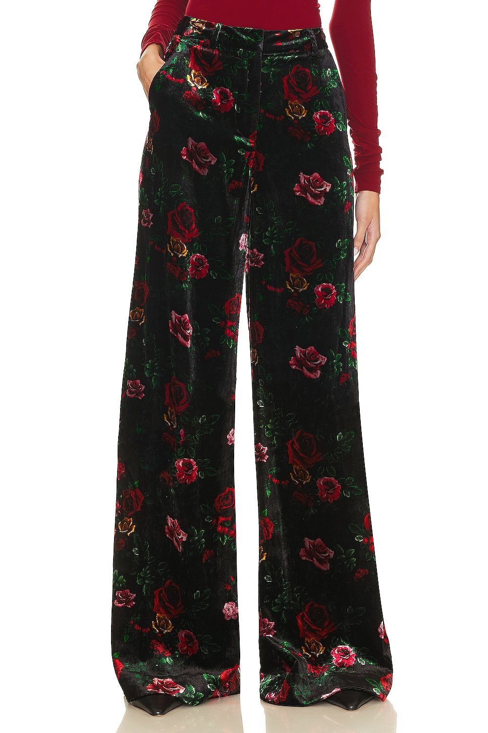 

Брюки L'AGENCE Pilar Wide Leg, цвет Black Vintage Rose