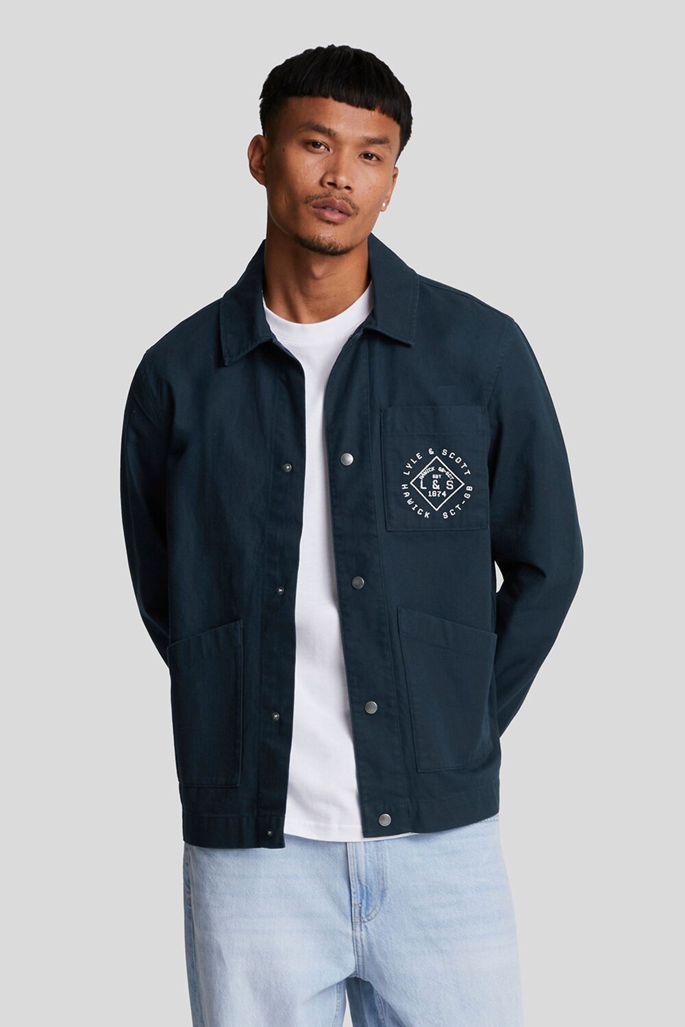 

Куртка рабочая с карманом штампом Lyle & Scott, синий