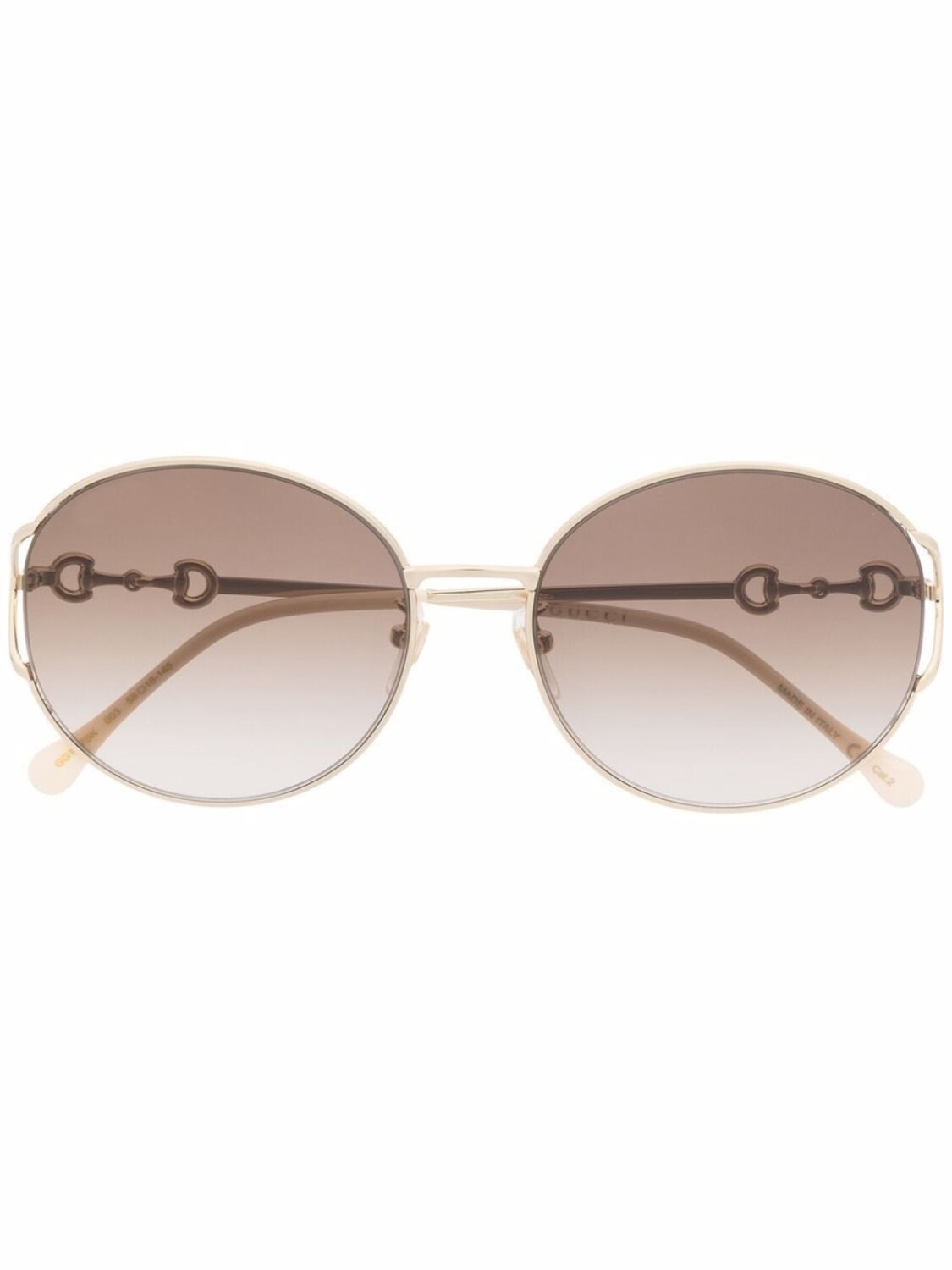 

Gucci Eyewear солнцезащитные очки в круглой оправе, золотистый