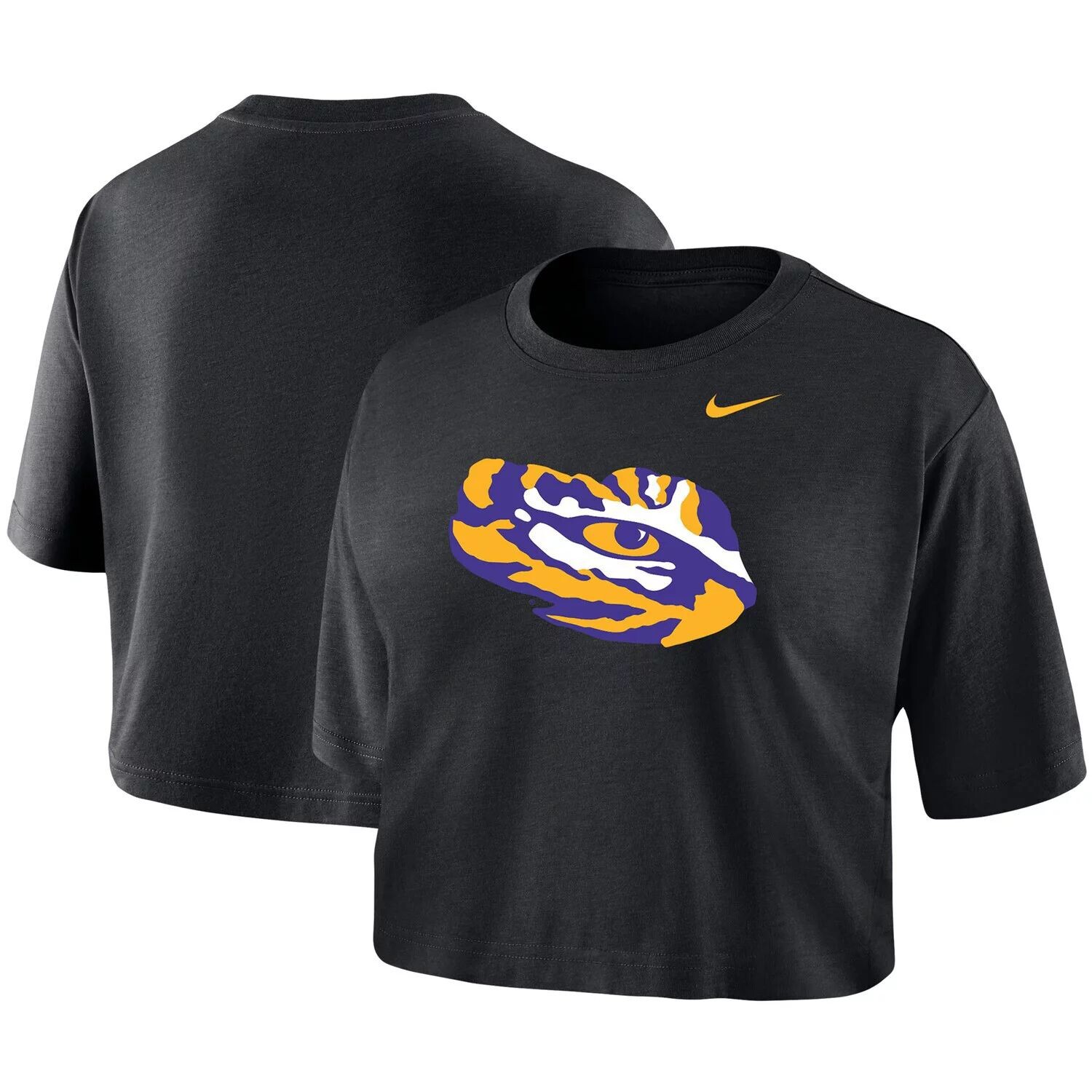 

Женская укороченная футболка Nike LSU Tigers черного цвета Nike, Черный
