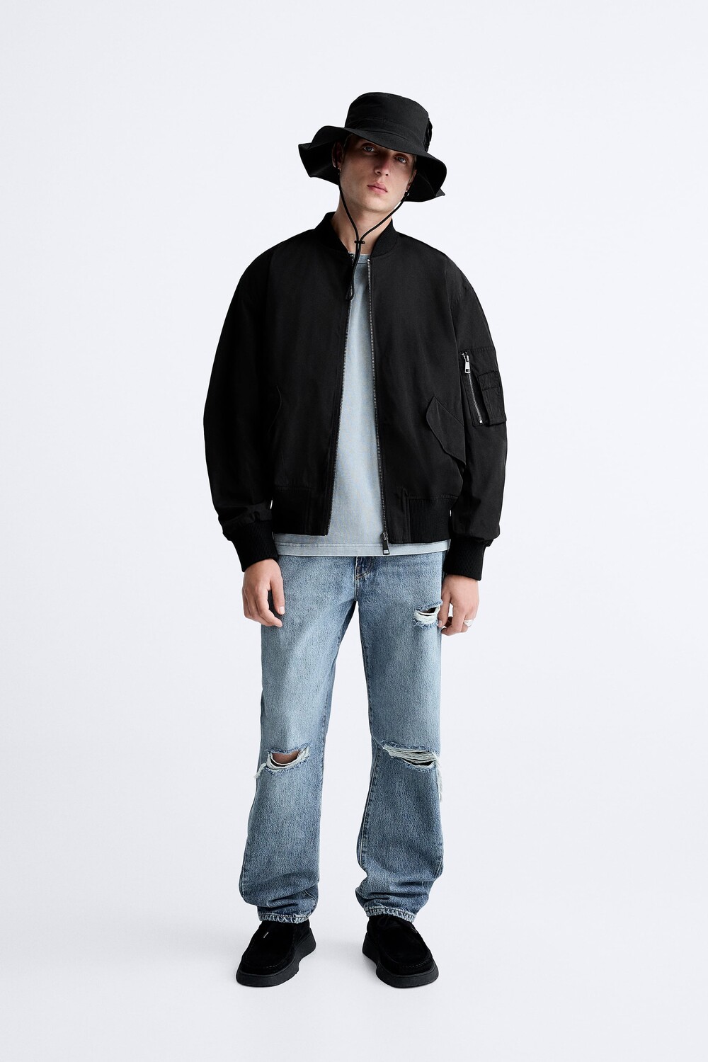 

Техническая куртка для пилота Zara, черный