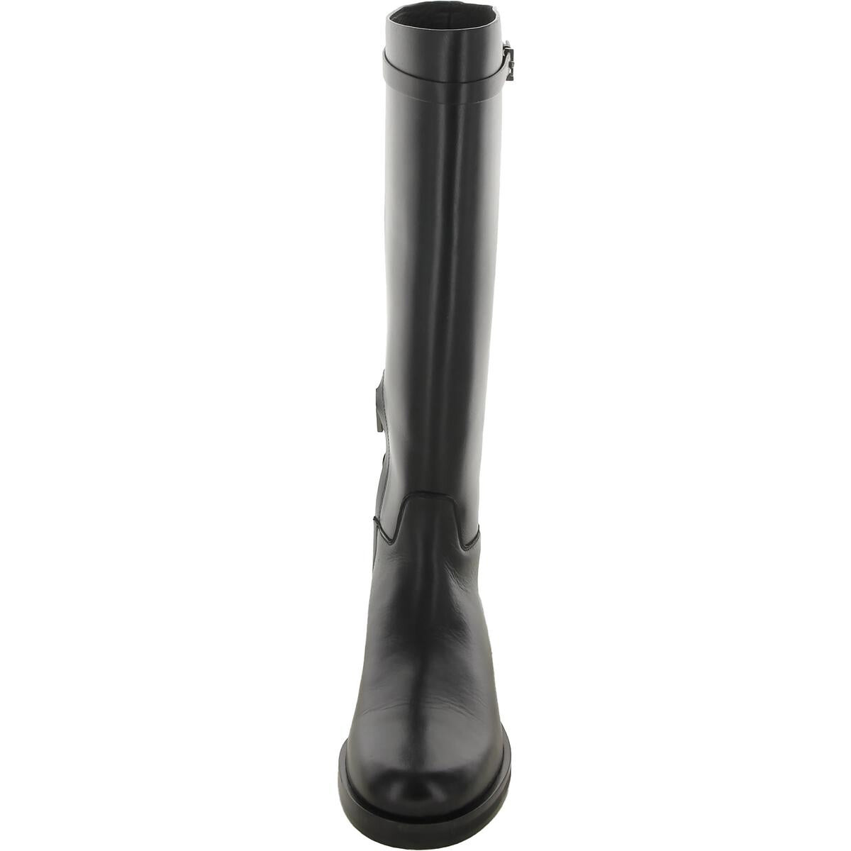 

Женские кожаные сапоги до колена для верховой езды Lafayette 148 New York, цвет Black Leather