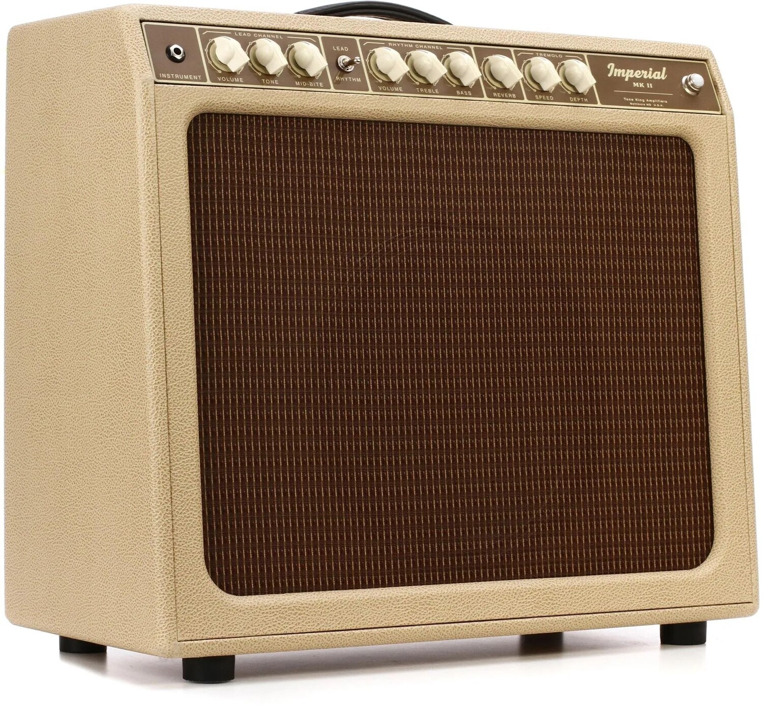 

Tone King Imperial Mk II 1x12" 20-ваттный ламповый комбоусилитель с аттенюатором и реверберацией — кремовый
