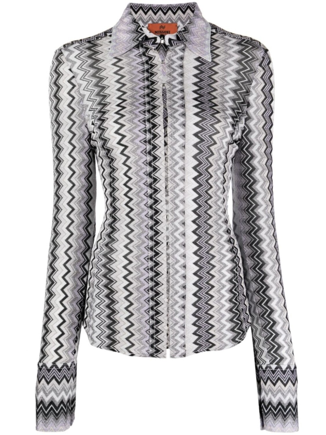 

Missoni рубашка с эффектом металлик, фиолетовый