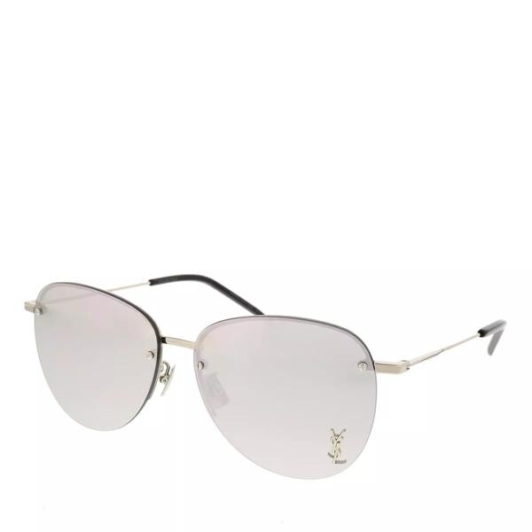 

Солнцезащитные очки sl 328/k m-002 61 sunglass unisex metaltal -- Saint Laurent, серебряный