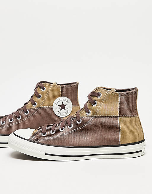

Коричневые кроссовки в стиле пэчворк Converse Chuck Taylor All Star Hi