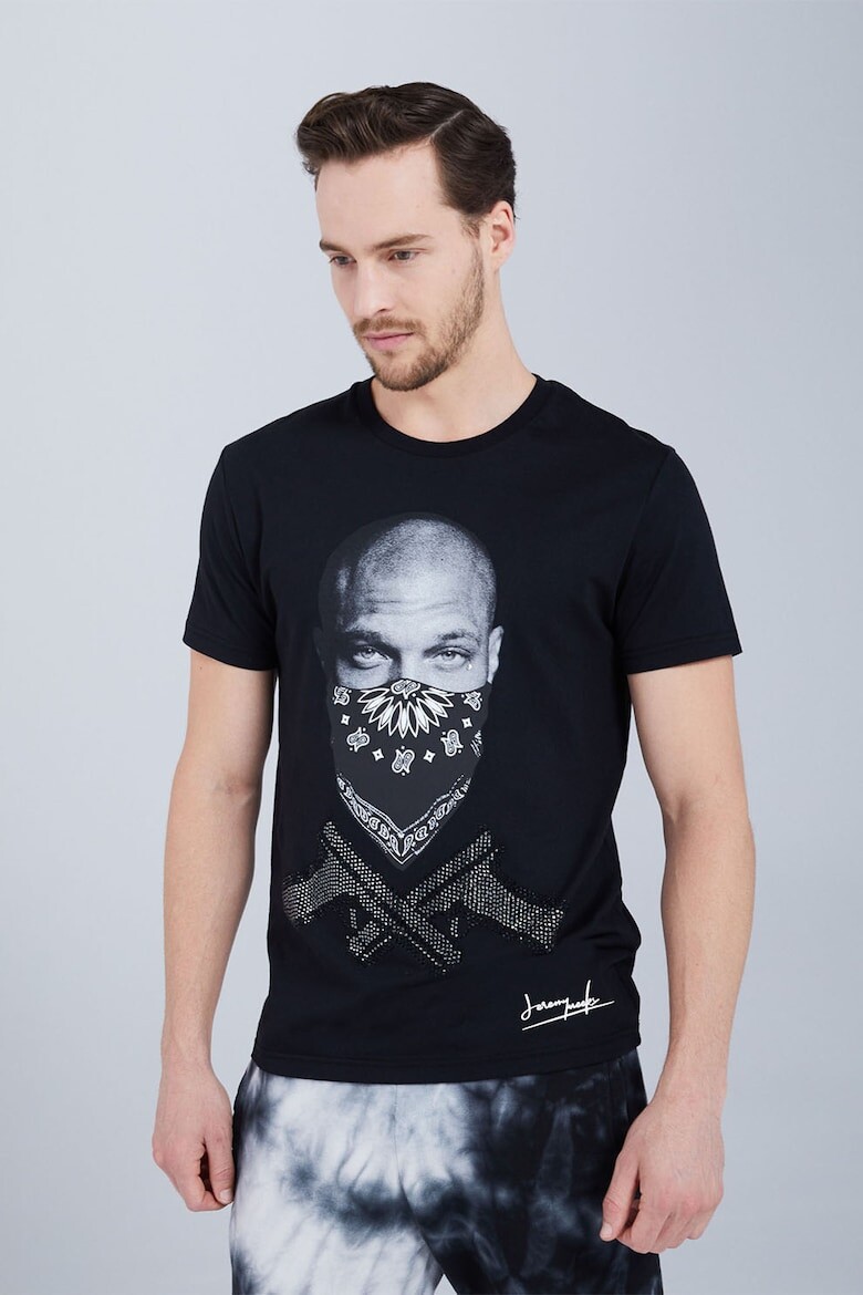

Футболка Jeremy Meeks с принтом из органического хлопка Jeremy Meeks, черный
