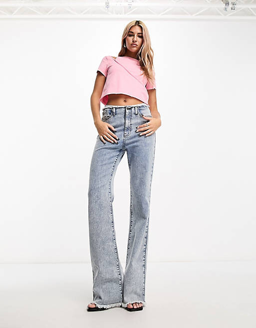 

Розовая детская футболка с вырезами Calvin Klein Jeans — эксклюзивно для ASOS, Розовый