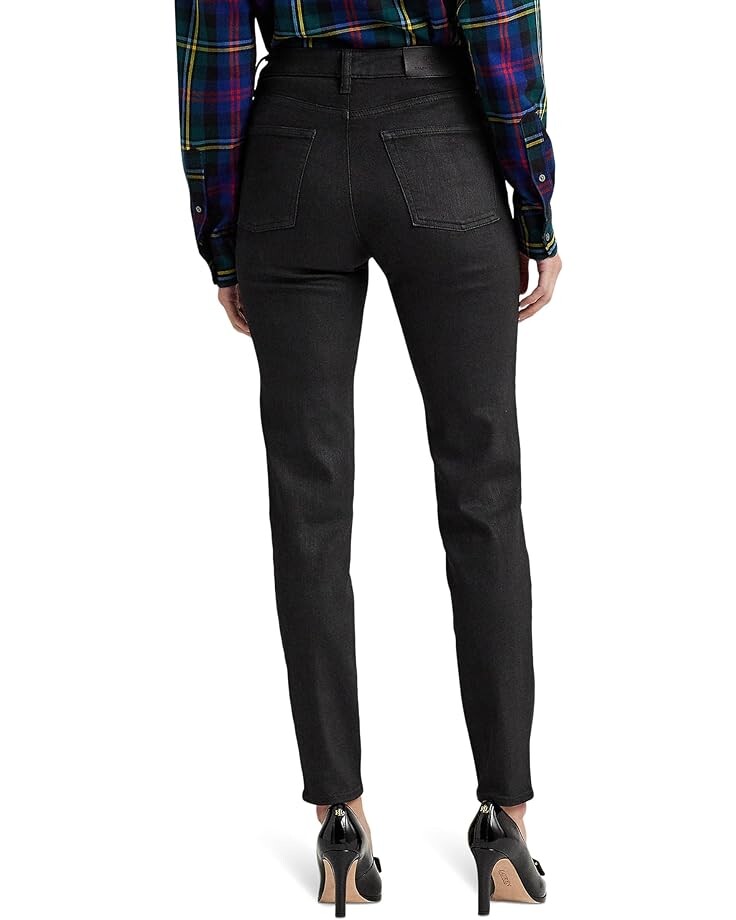 

Джинсы LAUREN Ralph Lauren Coated High-Rise Skinny Ankle Jeans, цвет Black Wash