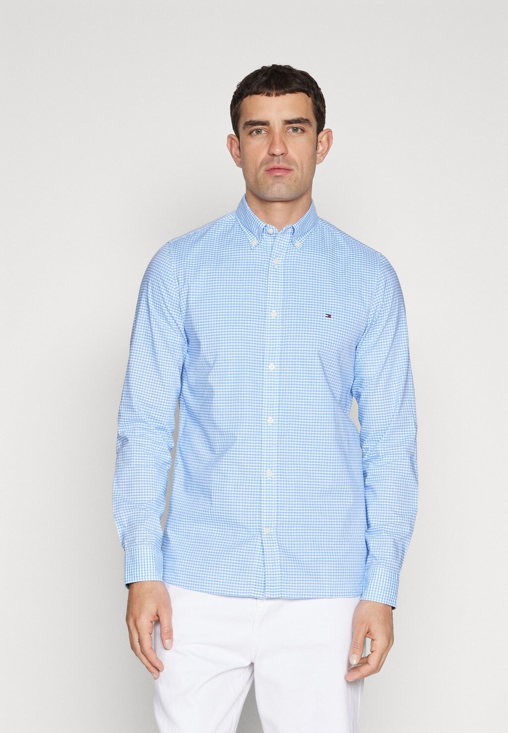 

Рубашка Flex Textured Gingham Tommy Hilfiger, цвет blue spell/optic white