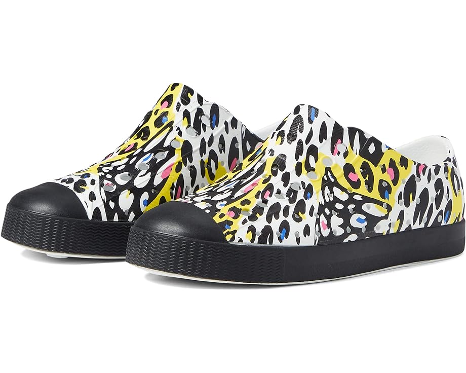 Кроссовки Native Shoes Jefferson Print Slip-On Sneakers, цвет Shell White/Jiffy Black/Crayon Digital Cheetah