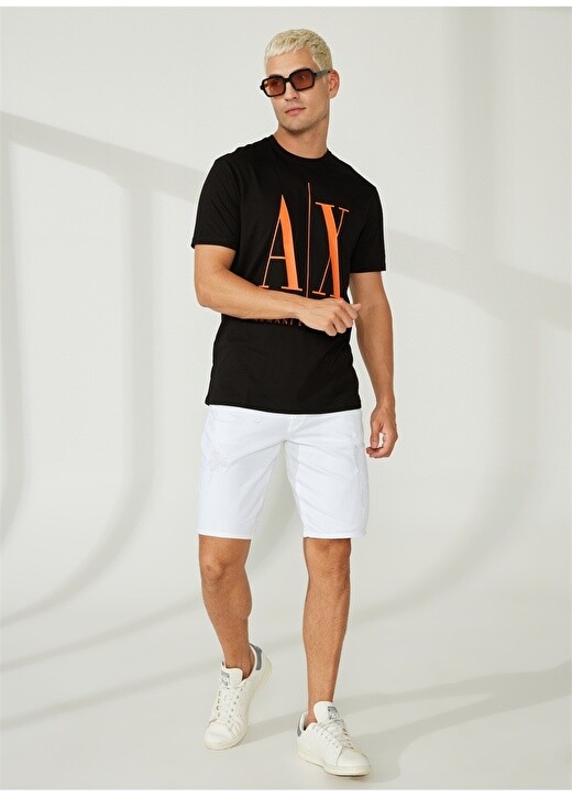 

Темно-серая мужская футболка с круглым вырезом с принтом Armani Exchange, Серый