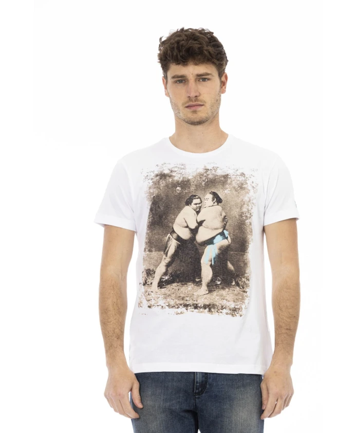 

Футболка с короткими рукавами и круглым вырезом Trussardi, белый