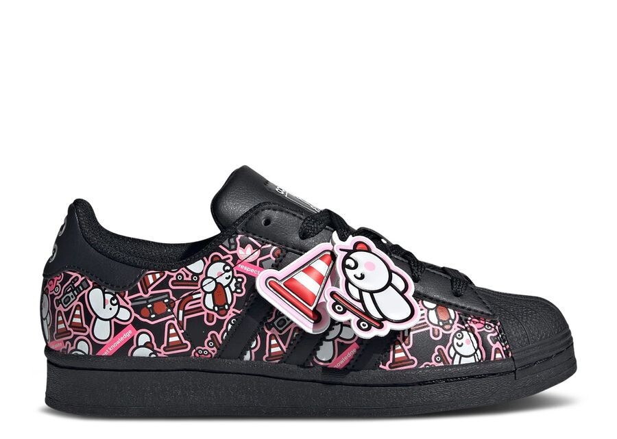 

Кроссовки adidas James Jarvis X Originals Superstar Big Kid 'Abstract Trefoil', черный