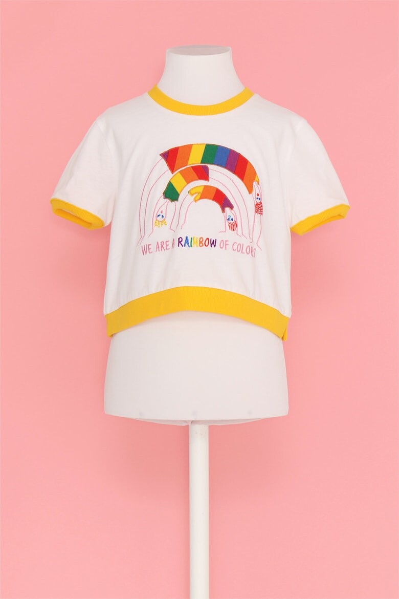 

Футболка с рисунком и контрастами Agatha Ruiz De La Prada, белый