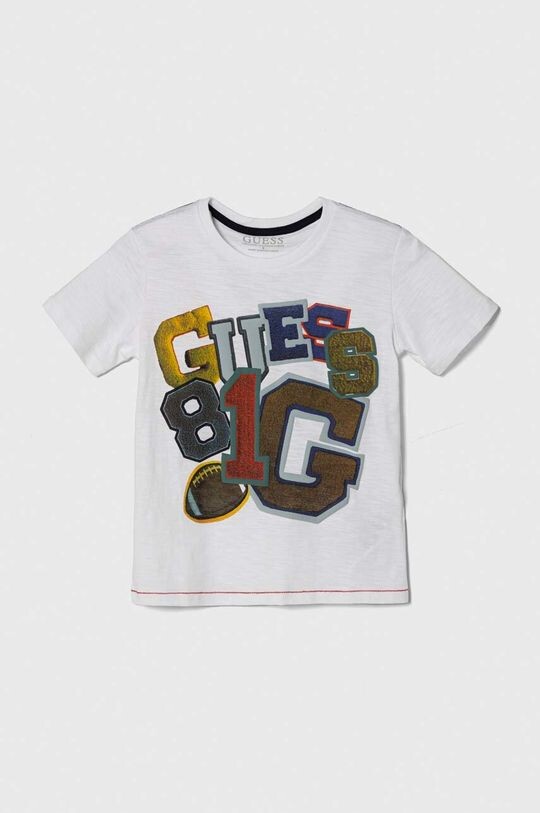

Хлопковая футболка для детей Guess, белый